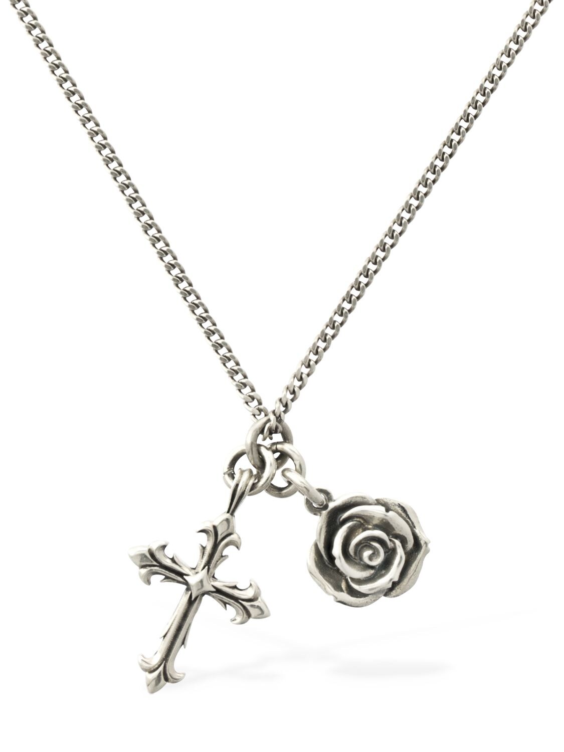 Halskette Mit Kreuz Und Rose - EMANUELE BICOCCHI - Modalova