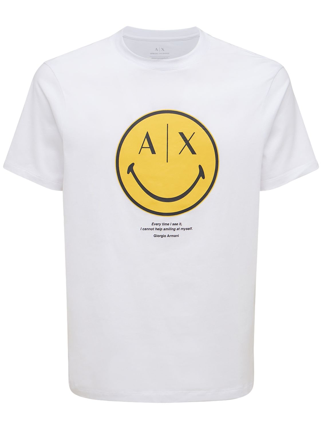 T-shirt Aus Baumwolljersey „smile Capsule“ - ARMANI EXCHANGE - Modalova