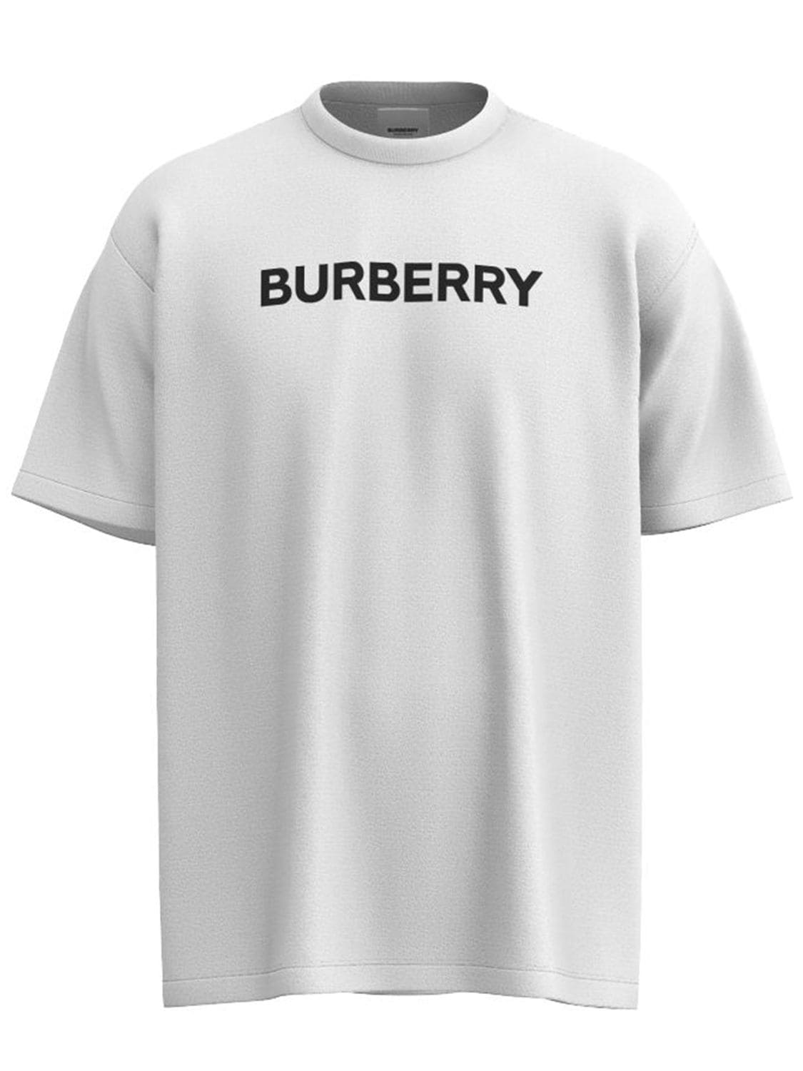 T-shirt Aus Baumwolljersey Mit Logo „harriston“ - BURBERRY - Modalova
