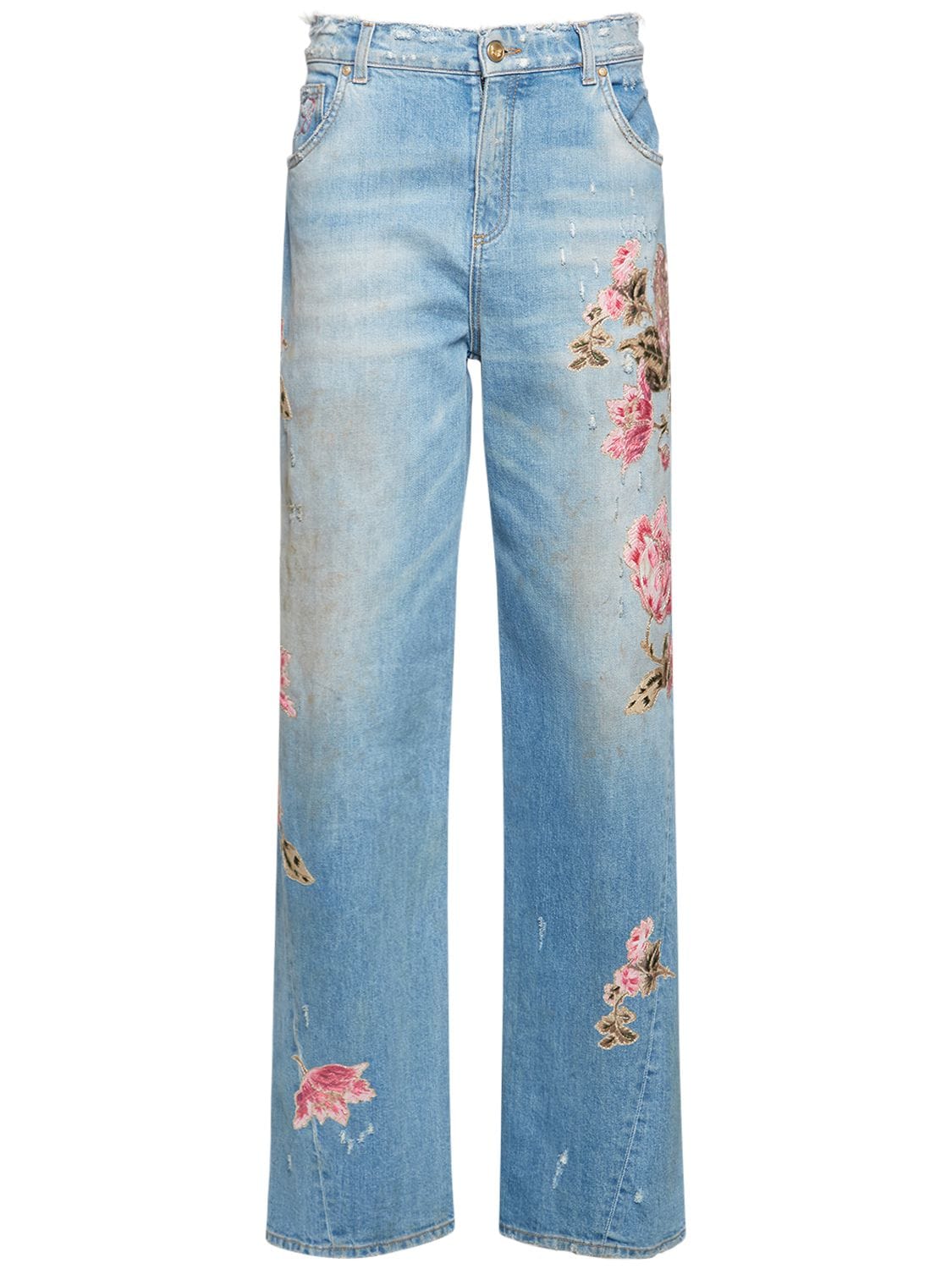 Jeans Aus Baumwolldenim Mit Weitem Bein - BLUMARINE - Modalova