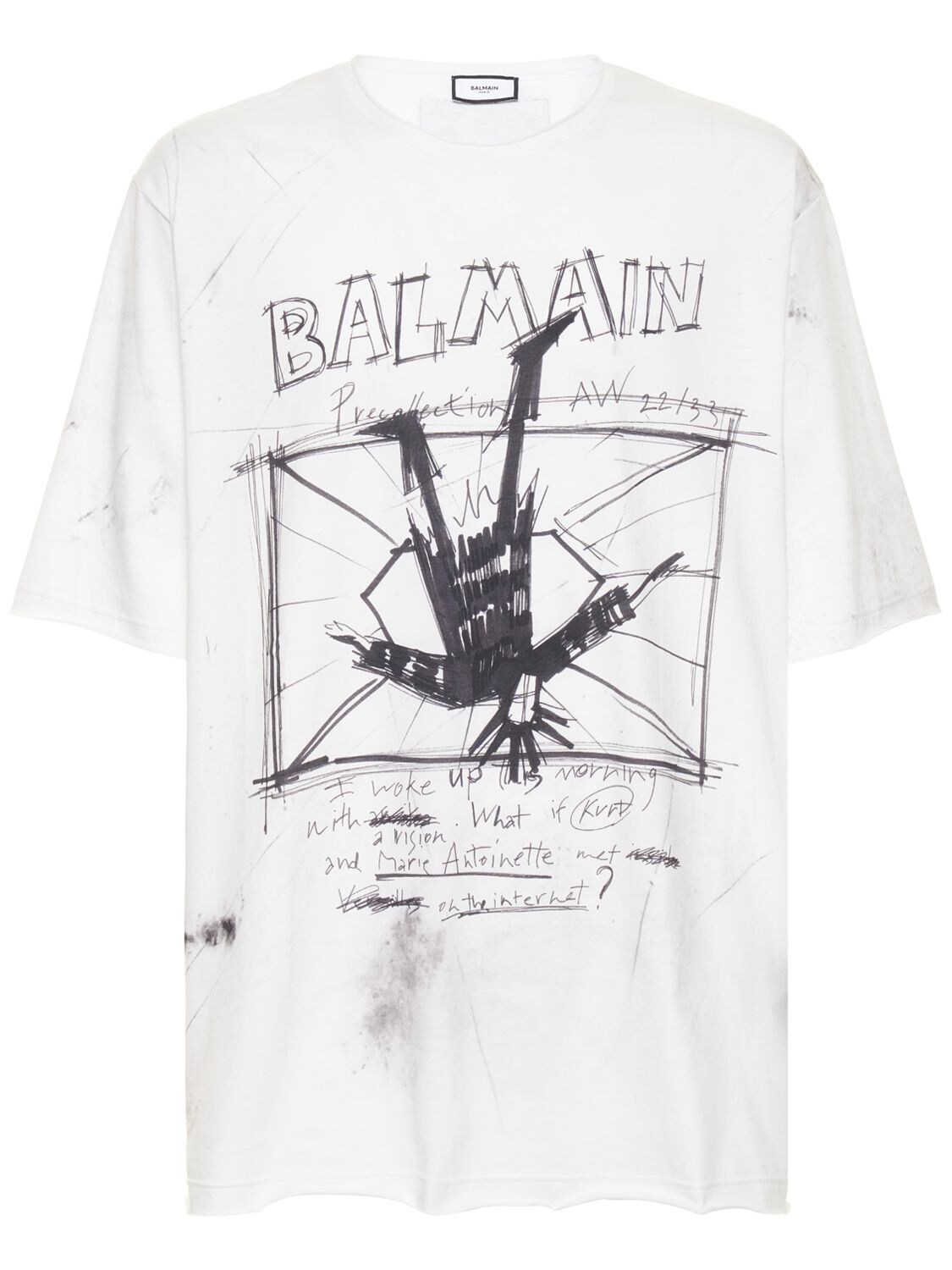 Bedrucktes T-shirt Aus Baumwolljersey - BALMAIN - Modalova