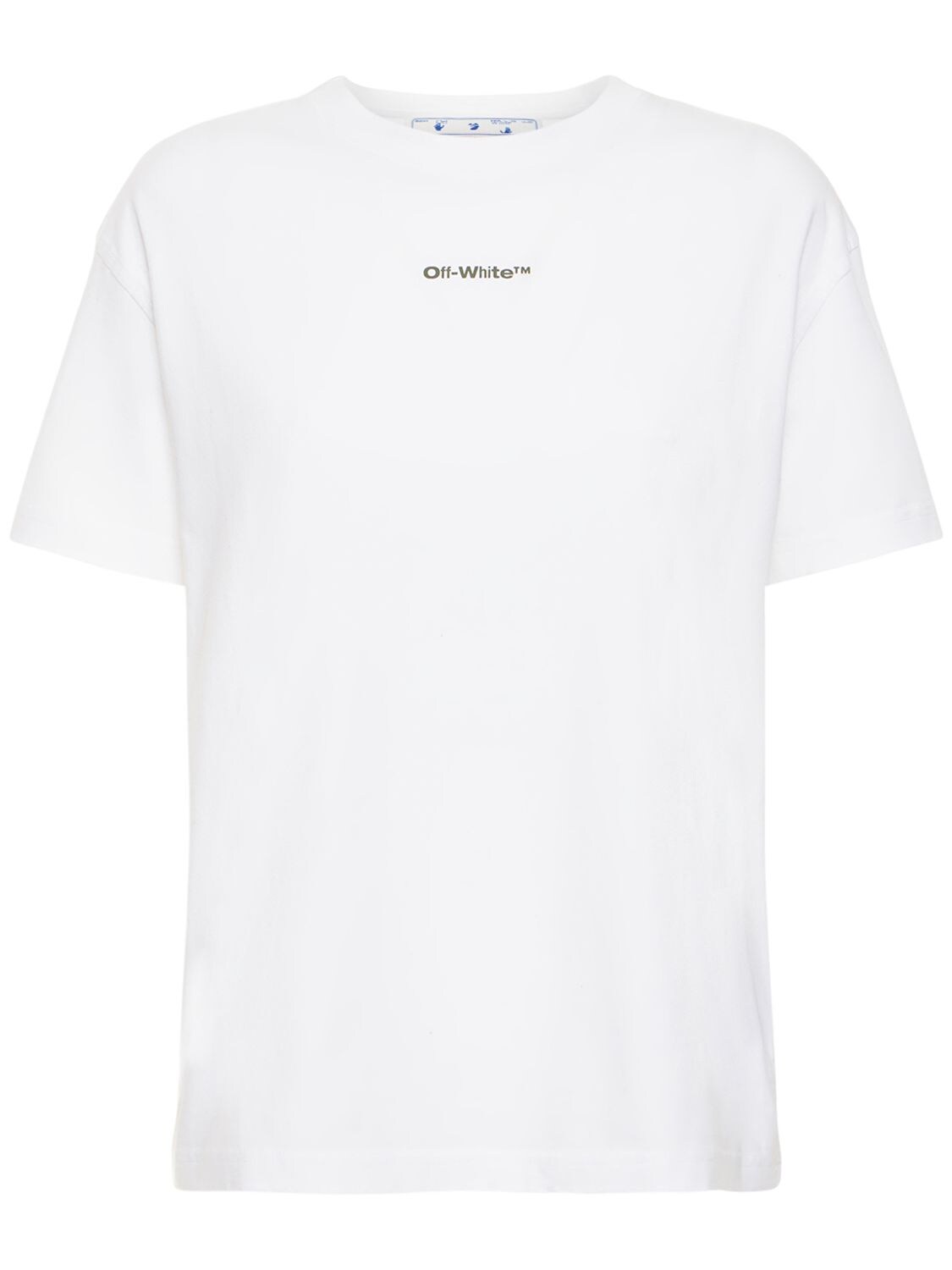 T-shirt Aus Baumwolljersey Mit Blumenmotiv - OFF-WHITE - Modalova