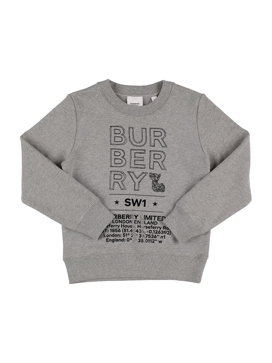 Bedrucktes Sweatshirt Aus Baumwolle - BURBERRY - Modalova