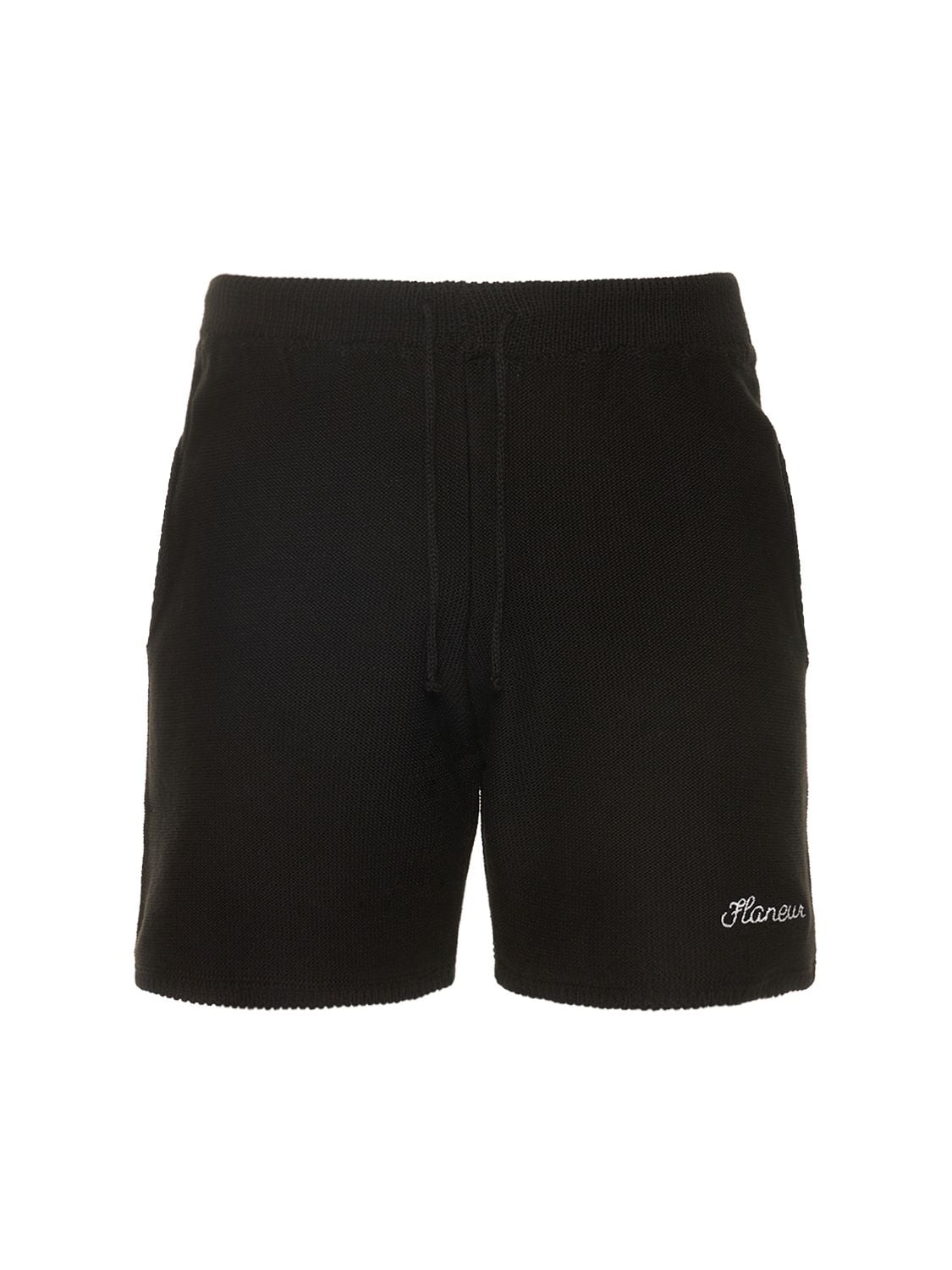 Strick-shorts Aus Baumwollmischung - FLANEUR HOMME - Modalova