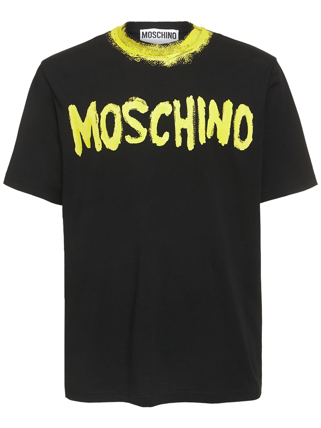T-shirt Aus Baumwolljersey Mit Logodruck - MOSCHINO - Modalova