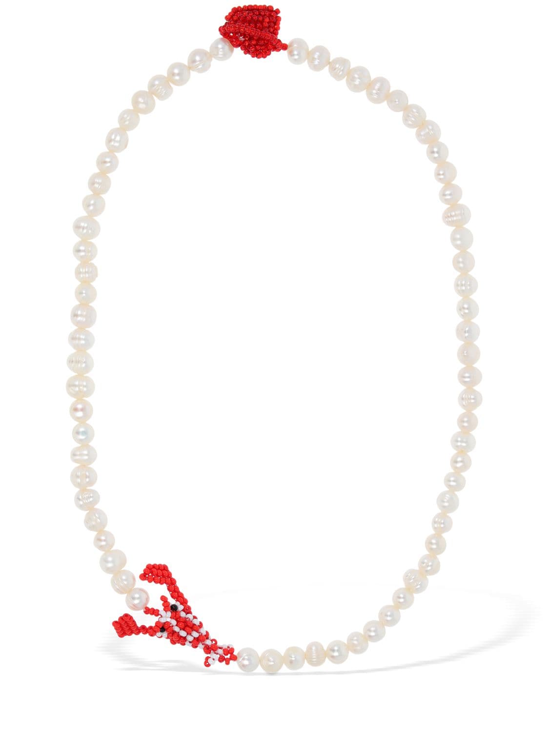 Lobster Love Pearl Collar Necklace - PURA UTZ - Modalova