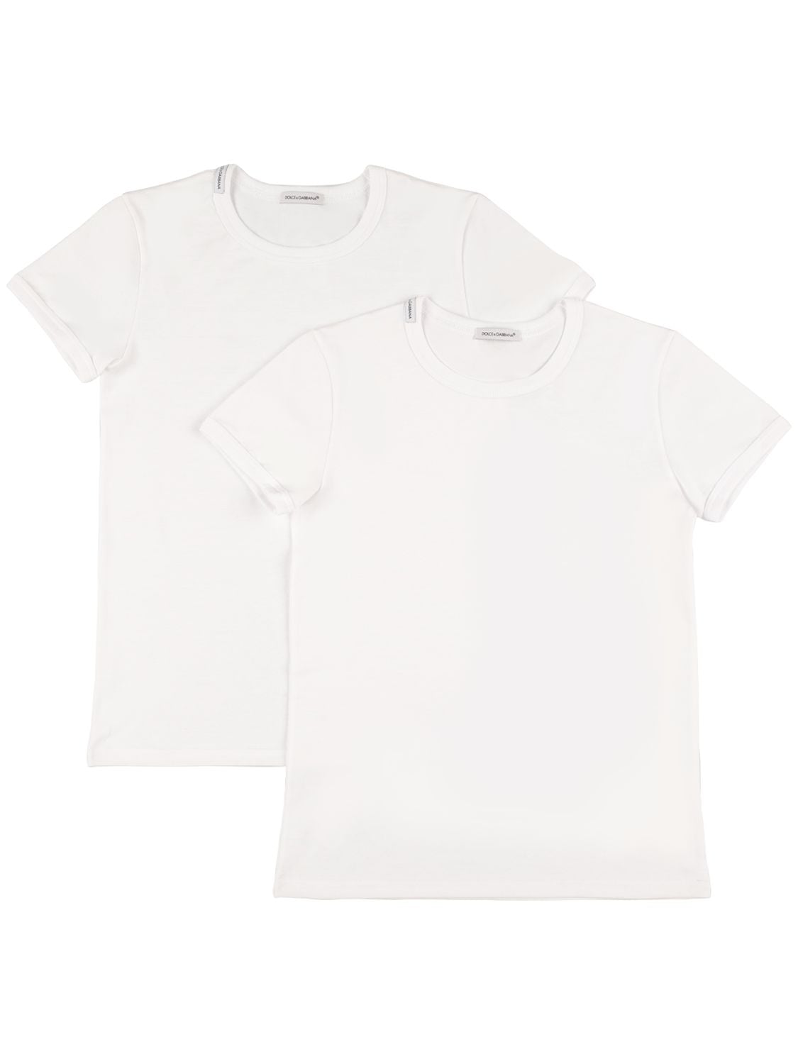 Pack Of 2 Cotton Jersey T-shirts - DOLCE & GABBANA - Modalova