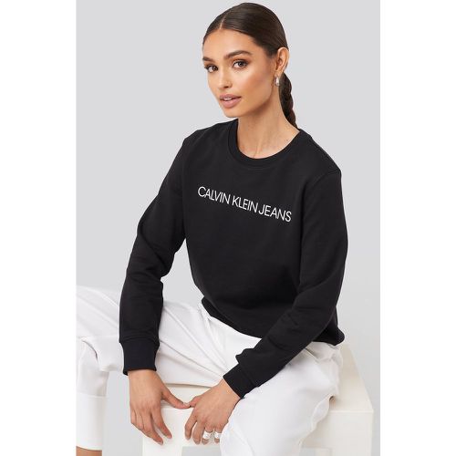 Institutional Core Logo Sweater - Black - Calvin Klein - Modalova