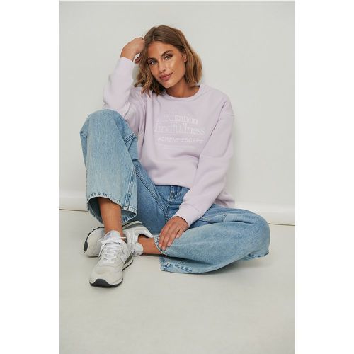 Bedrucktes Sweatshirt - Purple - NA-KD - Modalova
