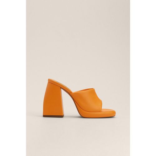 Chubby Heel Platform Mules - Orange - NA-KD Shoes - Modalova