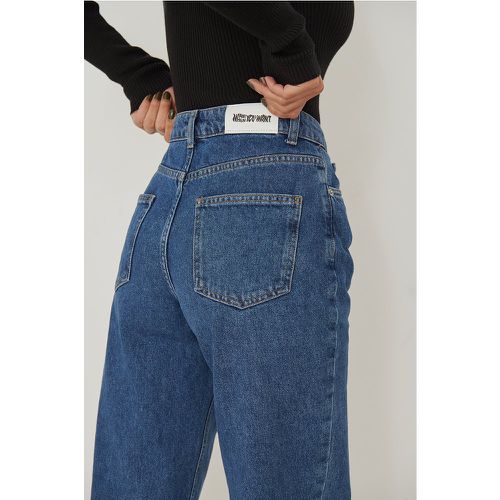 Organische gerade Jeans mit hoher Taille - Blue - Amalie Star x NA-KD - Modalova