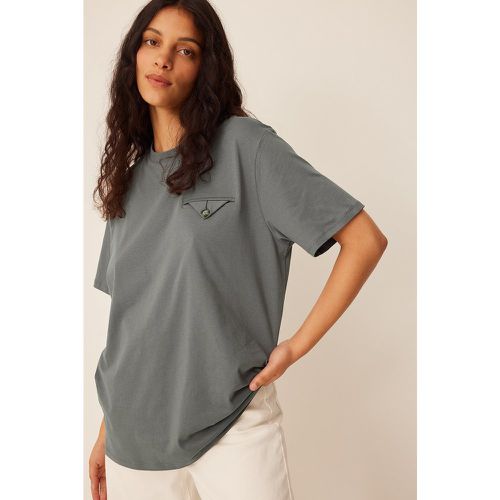 Pocket Detail T-shirt - Grey,Blue - Claire Rose x NA-KD - Modalova