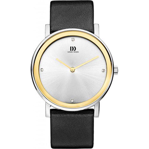 Armbanduhr Damen Edelstahl Lederband - Danish Design - Modalova