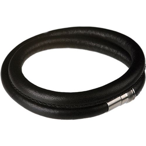 Armband, Leder schwarz, ohne Wechselh - Ernstes Design - Modalova