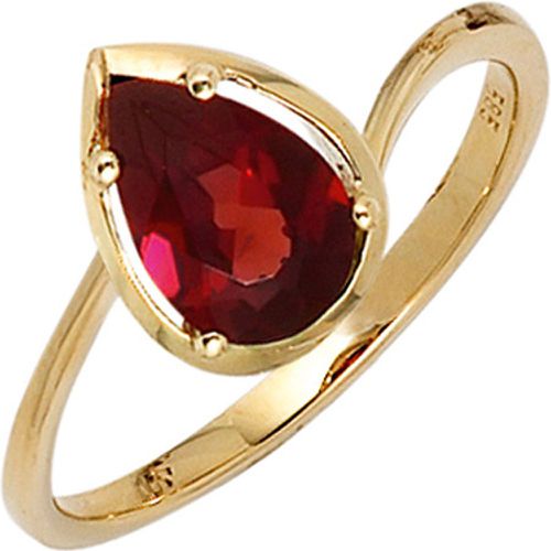 Damen Ring 585 Gold Gelbgold 1 Granat rot Goldring - SIGO - Modalova