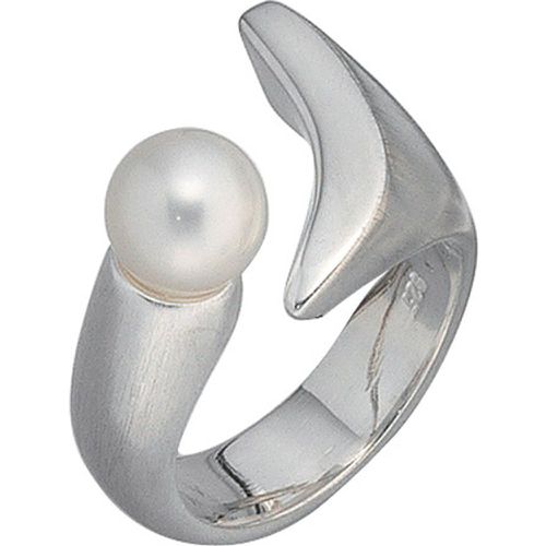 Damen Ring 925 Sterling Silber mattiert 1 Süßwasser Perle Silberring Perlenring - SIGO - Modalova
