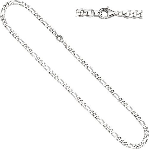 Figarokette 925 Silber diamantiert 50 cm Kette Halskette Silberkette Karabiner - SIGO - Modalova
