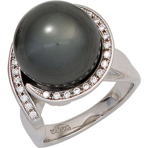 Damen Ring 925 Sterling Silber rhodiniert mit Zirkonia Silberring Perlenring - SIGO - Modalova