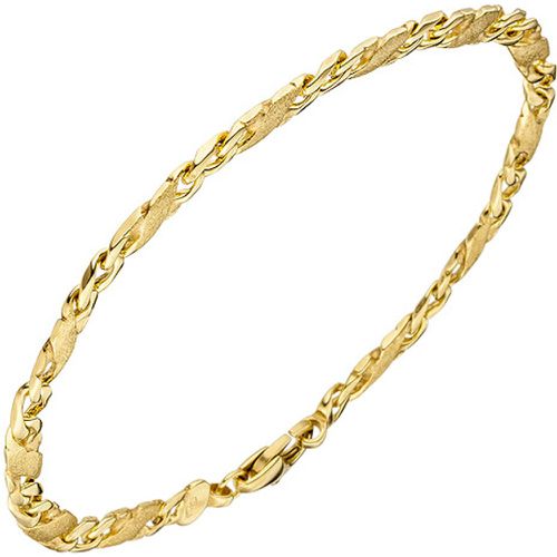 Armband 585 Gold Gelbgold teil matt 21 cm Goldarmband - SIGO - Modalova