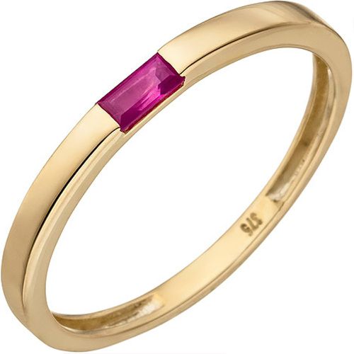 Damen Ring 375 Gold Gelbgold 1 Rubin Goldring Rubinring - SIGO - Modalova