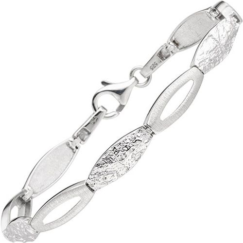 Armband 925 Sterling Silber gehämmert 18,5 cm Silberarmband - SIGO - Modalova