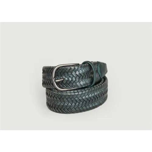 Elasticated braided leather belt , Herren, Größe: 95 CM - Anderson's - Modalova