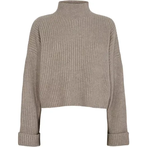 Row Box Crop Sweater , Damen, Größe: S - Co'Couture - Modalova