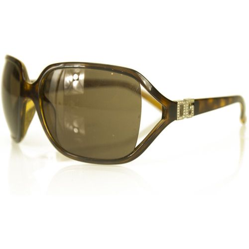 Tortoise Oversize Sunglasses with Crystals , Damen, Größe: One size - Dolce & Gabbana Pre-owned - Modalova