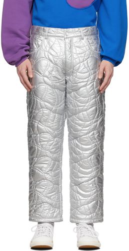 ERL Silver Woven Puffer Trousers - ERL - Modalova
