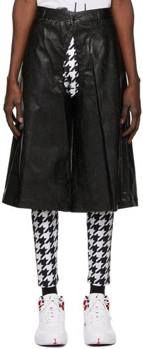 Faux-Leather Croc Cut-Out Shorts - Comme des Garçons Homme Plus - Modalova