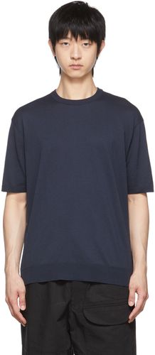 Navy Cotton T-Shirt - Descente ALLTERRAIN - Modalova