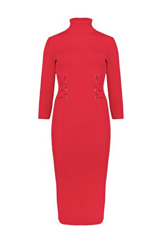 Anabel Eyelet Knitted Dress Red - Damsel in a Dress - Modalova