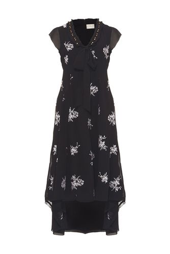 Mirna Embroidered Beaded Dress Black/ivory - Damsel in a Dress - Modalova