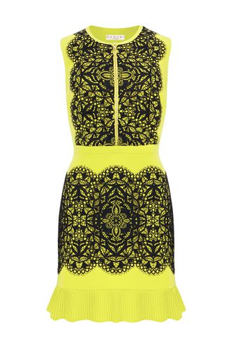 Lanna Lace Dress Chartreuse - Damsel in a Dress - Modalova