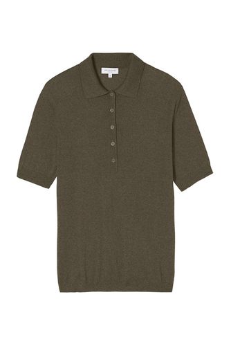 Short-sleeved 5 Button Polo Shirt Khaki - Eric Bompard - Modalova