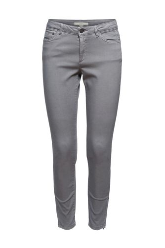 Ankle-length Trousers With Hem Zips Light Grey - ESPRIT - Modalova