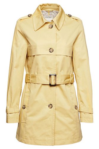 Short Cotton Trench Coat Dusty Yellow - ESPRIT - Modalova